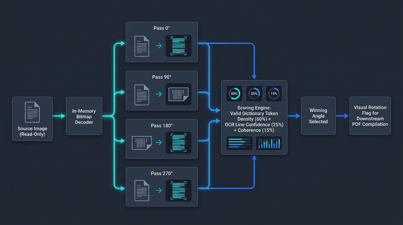 4-Pass Orientation-Agnostic OCR Matrix Pipeline